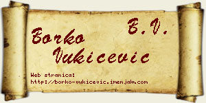 Borko Vukičević vizit kartica